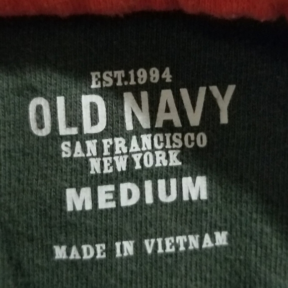 Old Navy Olive Striped Polo Shirt - Picture 3 of 4